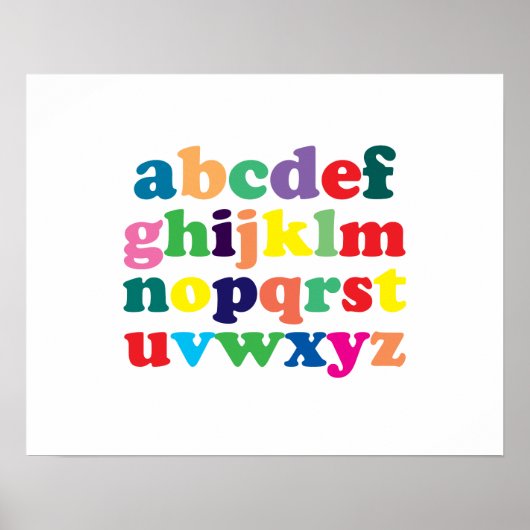 Poster Alphabet coloré (Devant)