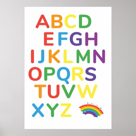Poster Alphabet coloré éducatif (Devant)