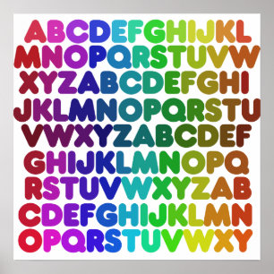 Poster Alphabet coloré pour un enseignant