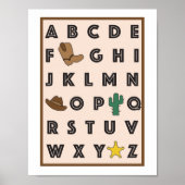 Poster alphabet cowboy (Devant)
