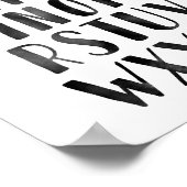 Poster Alphabet d'aquarelle noire ABC Décor de pépinière (Coin)