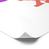 Poster Alphabet d'art pour enfants - Tons roses (Coin)