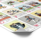 Poster Alphabet de chat, Louis Wain (Coin)