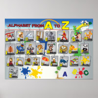 Poster alphabet de grammaire anglaise