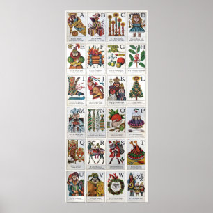 Poster Alphabet de Noël