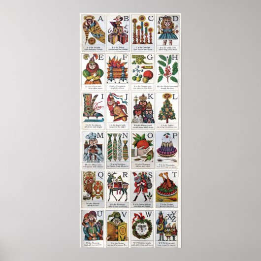 Poster Alphabet de Noël (Devant)