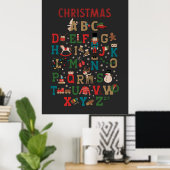 Poster Alphabet de Noël Enfants (Bureau à domicile)