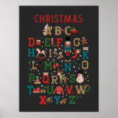 Poster Alphabet de Noël Enfants (Devant)