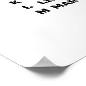 Poster Alphabet de police d'Adam à Zebra (Coin)