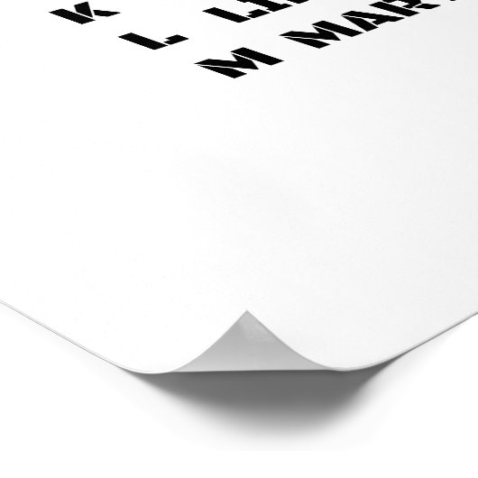 Poster Alphabet de police d'Adam à Zebra (Coin)