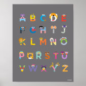 Poster Alphabet de rue Sésame personnalisable (Devant)