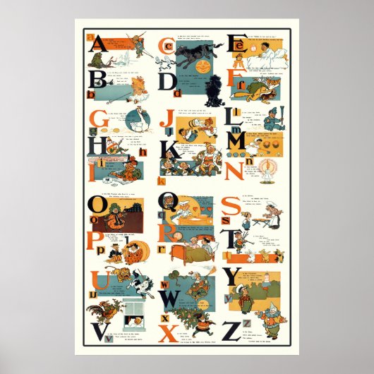 Poster alphabet - Diagramme alphabétique en anglai (Devant)