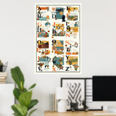 Poster alphabet - Diagramme alphabétique en anglai (Bureau à domicile)