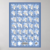 Poster Alphabet digital allemand 4 - bleu / (Devant)