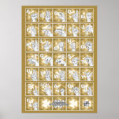Poster Alphabet digital allemand 4 - jaune / (Devant)