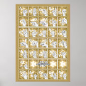 Poster Alphabet digital allemand 4 - jaune / (Devant)