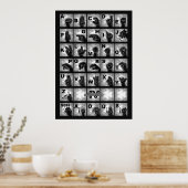 Poster Alphabet digital allemand 4 - noir / (Cuisine)