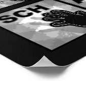 Poster Alphabet digital allemand 4 - noir / (Coin)