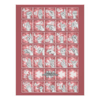 Alphabet digital allemand 4 - rouge /
