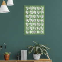 Alphabet digital allemand 4 - vert /