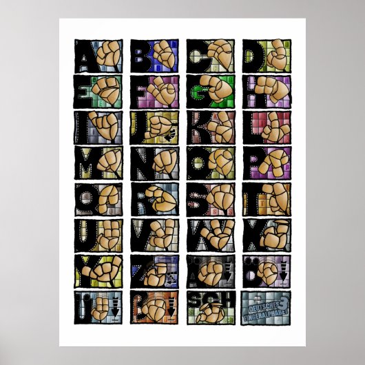 Poster Alphabet digital français 3 (2025) (Devant)