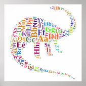 Poster alphabet Dino (Devant)