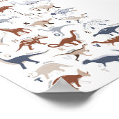 Poster Alphabet Dinosaure Neutre Genre De Pépinière (Coin)