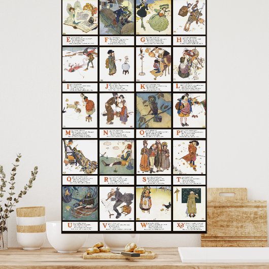 Poster Alphabet Edmund Dulac (Cuisine)