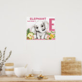 Poster Alphabet Elephant Safari (Cuisine)