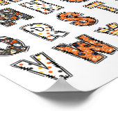 Poster Alphabet enseignant d'Halloween éffrayant (Coin)