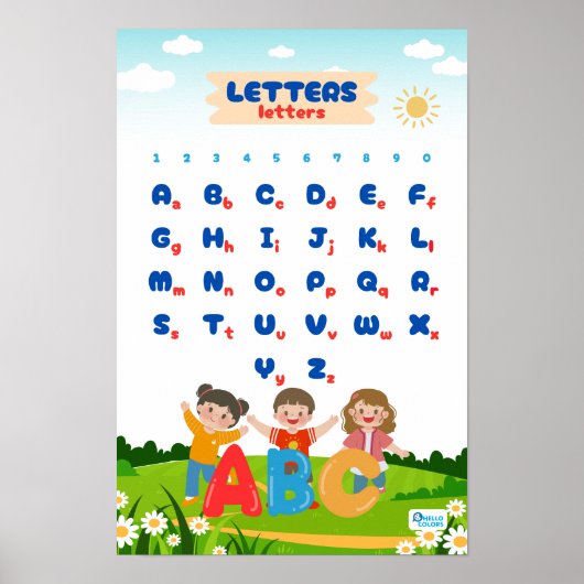 Poster Alphabet et numéros éducatifs (Devant)