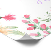 Poster Alphabet floral personnalisé Pépinière initiale Im (Coin)