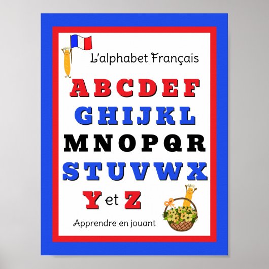 Poster Alphabet Français Enfants (Devant)
