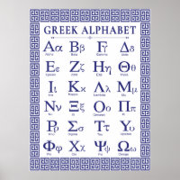 Poster alphabet grec