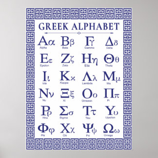 Poster alphabet grec