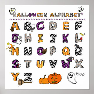 Poster Alphabet Halloween