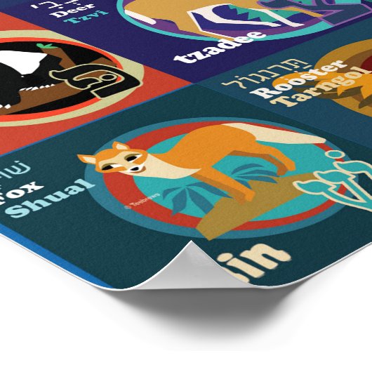 Poster alphabet hébreu (Coin)