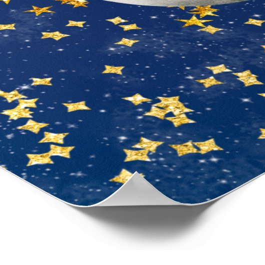 Poster Alphabet hébreu dans l'espace - Cosmos enfants jui (Coin)