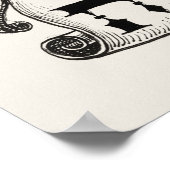 Poster Alphabet hébreu vintage (Coin)