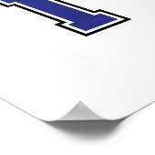 Poster Alphabet I en bleu (Coin)