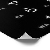 Poster Alphabet japonais Hiragana (Coin)