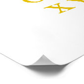 Poster Alphabet jaune Lettre d'apprentissage Typographie  (Coin)