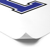 Poster Alphabet L en bleu (Coin)
