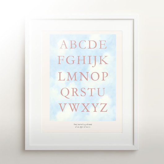 Poster Alphabet – L'affiche murale ABC de la nurserie ave