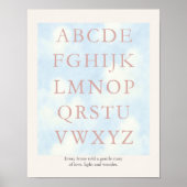 Poster Alphabet – L'affiche murale ABC de la nurserie ave (Devant)