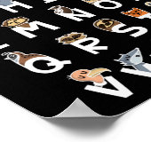 Poster Alphabet Learning Kids Cute Animals ABC (Coin)