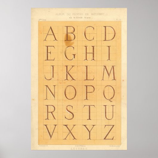 Poster Alphabet (lettres) (Devant)