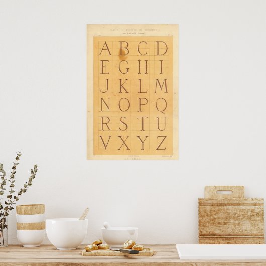 Poster Alphabet (lettres) (Cuisine)