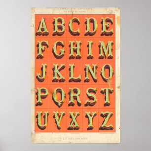 Poster Alphabet (Lettres fantaisie)