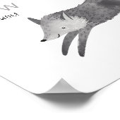 Poster Alphabet ludique pour enfants ours forêt de bois (Coin)